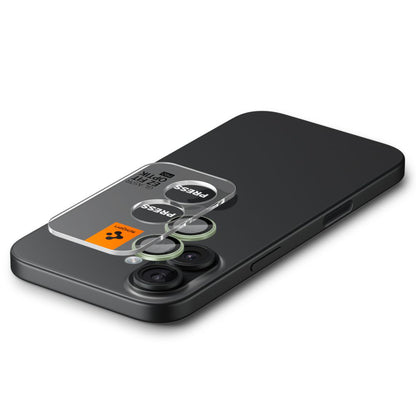 Film de protection pour caméra arrière Spigen GlastR EZ FIT Optik Pro pour Apple iPhone 17 / 16 Plus / 16, Verre Trempé, Lot de 2 pièces, Vert AGL10128