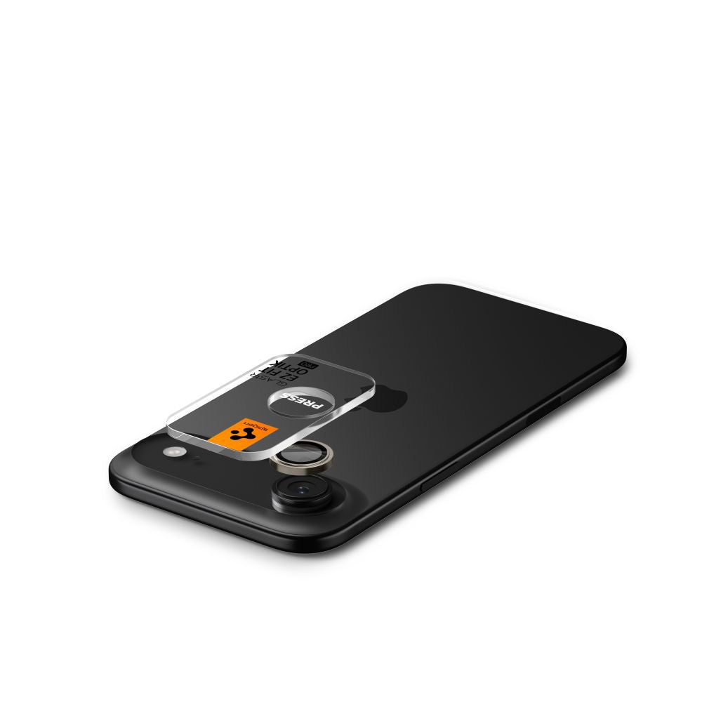 Film de protection pour caméra arrière Spigen GlastR EZ FIT Optik Pro pour Apple iPhone 17 Air, Verre Trempé, Set de 2 pièces, Doré AGL10131