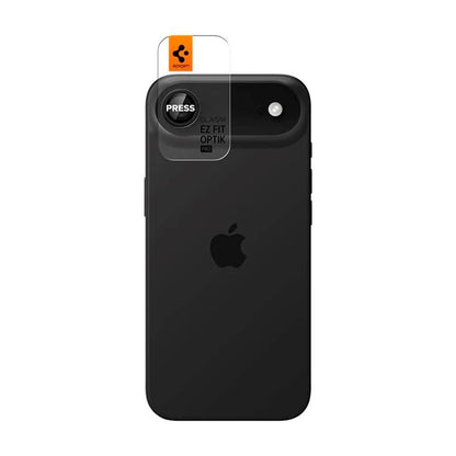 Film de protection pour caméra arrière Spigen GlastR EZ FIT Optik Pro pour Apple iPhone 17 Air, Verre Trempé, Lot de 2 pièces, Noir