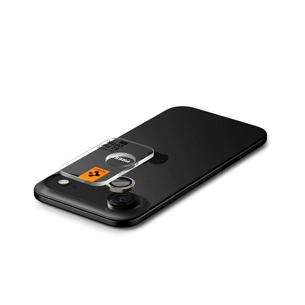 Film de protection pour caméra arrière Spigen GlastR EZ FIT Optik Pro pour Apple iPhone 17 Air, Verre Trempé, Lot de 2 pièces, Noir