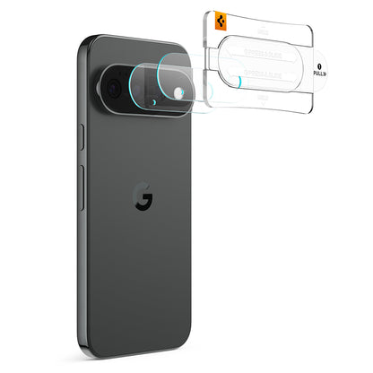 Film de protection pour caméra arrière Spigen GlastR EZ FIT Optik Pro pour Google Pixel 11 Pro, Verre trempé, Lot de 2 pièces, Noir AGL11484