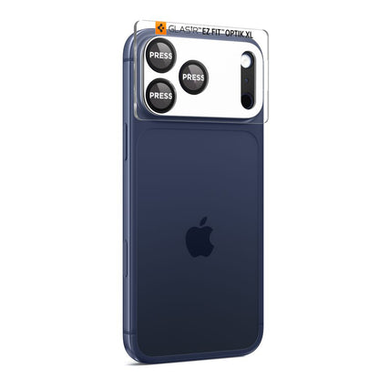 Film de protection pour caméra arrière Spigen GlastR EZ FIT Optik Pro XL pour Apple iPhone 17 Pro, Verre Trempé, Noir AGL10644