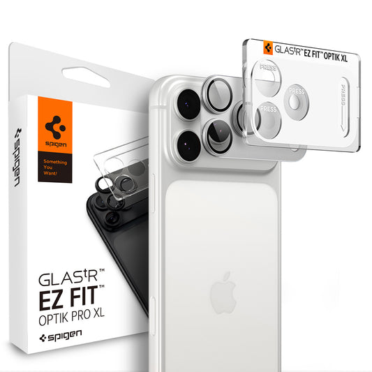 Film de protection pour caméra arrière Spigen GlastR EZ FIT Optik Pro XL pour Apple iPhone 18 Pro Max, Verre trempé, Argenté AGL12042