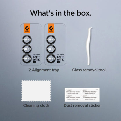 Film de protection pour caméra arrière Spigen GlastR EZ FIT Optik Pro HD pour Samsung Galaxy Z Fold7 F966, Verre Trempé, Lot de 2 pièces, Noir AGL09581