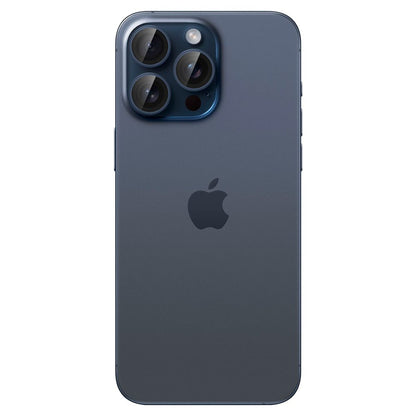 Film de protection pour caméra arrière Spigen GlastR EZ FIT Optik Pro pour Apple iPhone 16 Pro Max / 16 Pro, Verre Trempé, Lot de 2 pièces, Bleu
