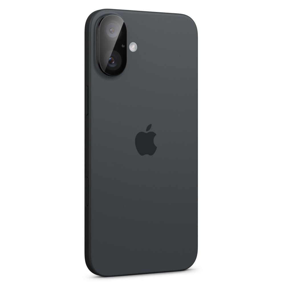 Film de protection pour caméra arrière Spigen GlastR Optik pour Apple iPhone 16 Plus / 16, Verre Trempé, Lot de 2 pièces, Noir AGL07922