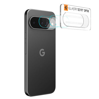 Film de protection pour caméra arrière Spigen GlastR Optik pour Google Pixel 10, Verre trempé, Lot de 2 pièces, Transparent AGL09661