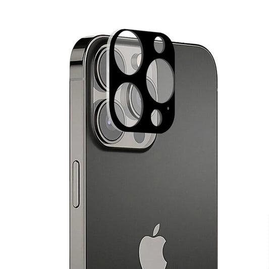 Film de protection pour caméra arrière Techsuit pour Apple iPhone 13 Pro Max / 13 Pro, Verre trempé, Noir