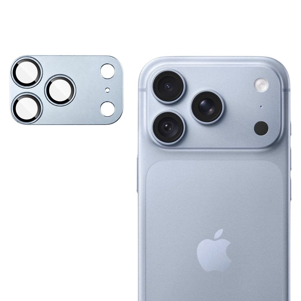 Protection pour caméra arrière Techsuit pour Apple iPhone 18 Pro, verre trempé, bleu pâle