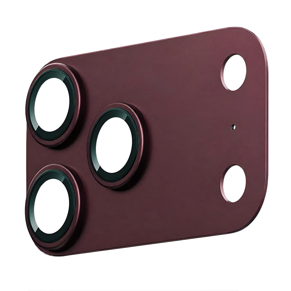 Techsuit Rear Camera Protector for Apple iPhone 18 Pro, Tempered Glass, Burgundy