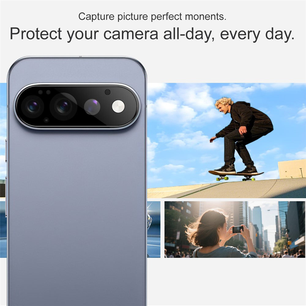 Film de protection pour caméra arrière Techsuit pour Google Pixel 11 Pro, Verre trempé, Noir