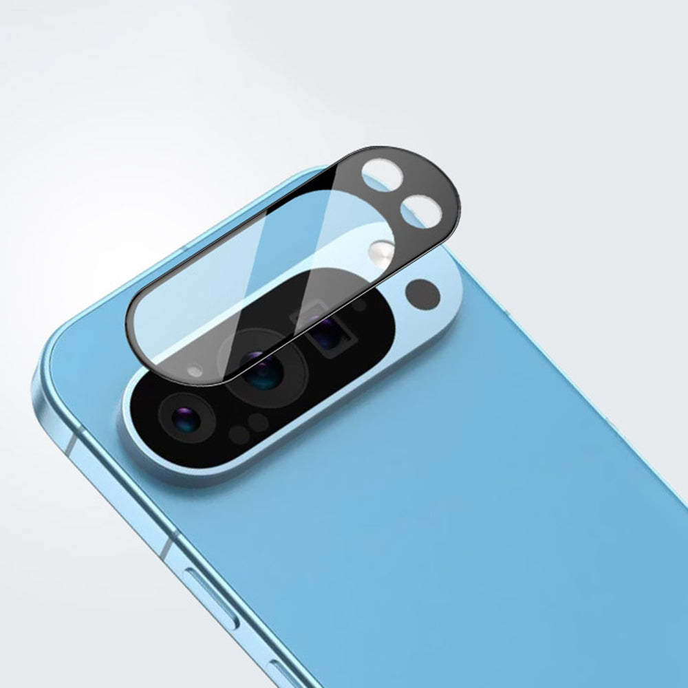 Film de protection pour caméra arrière Techsuit pour Google Pixel 9 Pro XL, Verre trempé, Noir