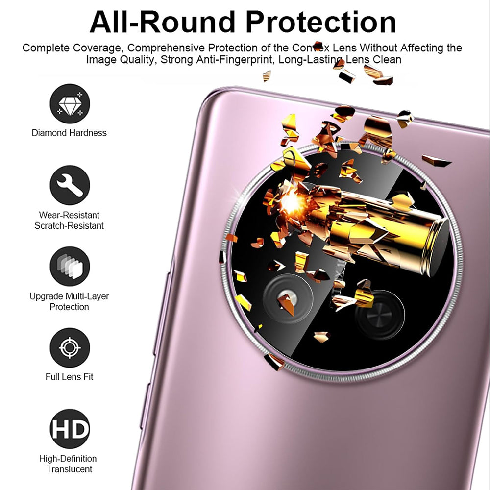 Film de protection pour caméra arrière Techsuit pour Honor X9c / Magic7 Lite, Verre trempé, Noir