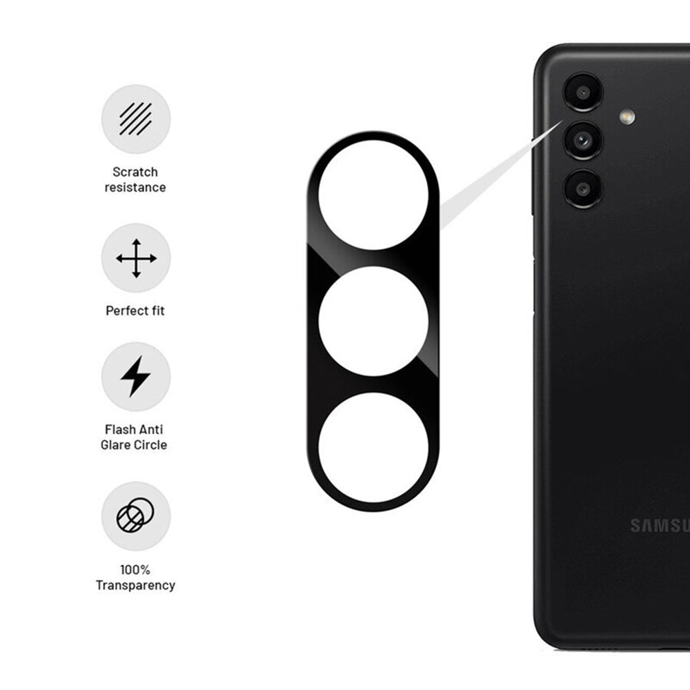 Film de protection pour caméra arrière Techsuit pour Samsung Galaxy S24+ S926, Verre trempé, Noir