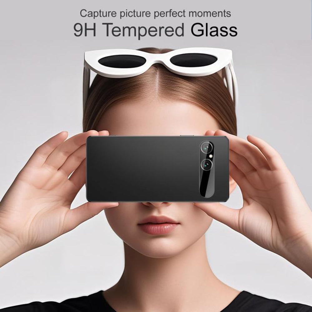 Film de protection pour caméra arrière Techsuit pour Sony Xperia 10 VII, Verre trempé, Noir