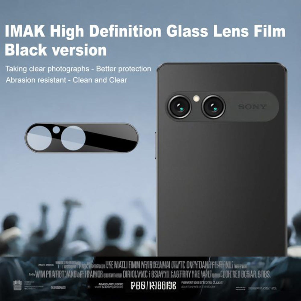 Film de protection pour caméra arrière Techsuit pour Sony Xperia 10 VII, Verre trempé, Noir