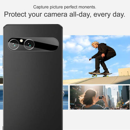 Film de protection pour caméra arrière Techsuit pour Sony Xperia 10 VII, Verre trempé, Noir