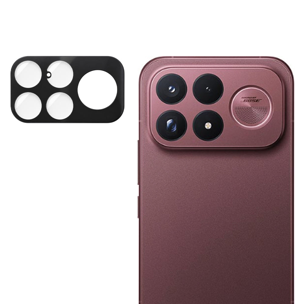 Protection pour caméra arrière Techsuit pour Xiaomi Poco F9 Ultra, verre trempé, noire