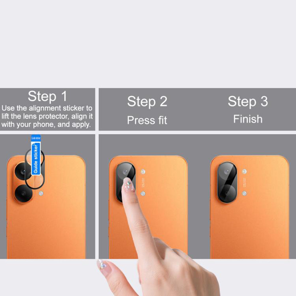 Film de protection pour caméra arrière Techsuit pour Xiaomi Poco X8 Pro, Verre Trempé, Noir