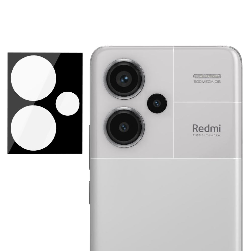 Film de protection pour caméra arrière Techsuit pour Xiaomi Redmi Note 13 Pro+, Verre trempé, Noir
