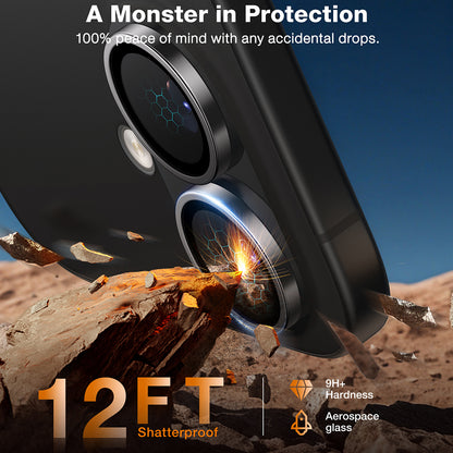 Film de protection Caméra Arrière Torras Lensguard pour Apple iPhone 16 Plus / 16, Verre Trempé, Noir