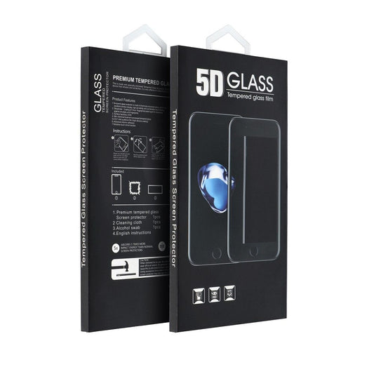 OEM Film de protection d'écran pour Xiaomi Redmi 12C / 10C, Verre blindé, Full Glue, 5D, Noir 