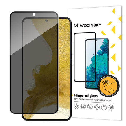 WZK AntiSpy Privacy Screen Protector for Samsung Galaxy S23+ S916, Verre de protection, Full Glue 