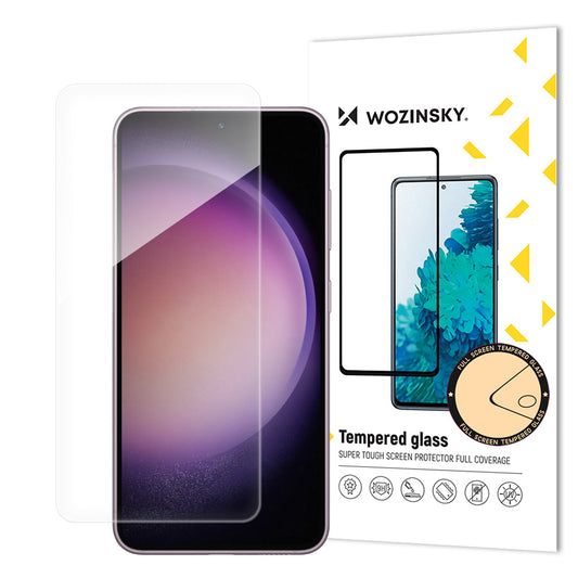 WZK Film de protection d'écran pour Samsung Galaxy S24 S921, Verre Shielded, Full Glue, Transparent