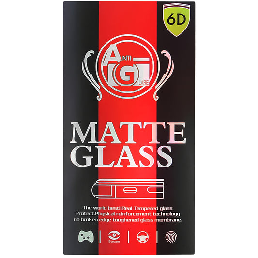 OEM Matte Screen Protector for Xiaomi Redmi Note 12S, Glass Shielded, Full Glue, 6D, Black 