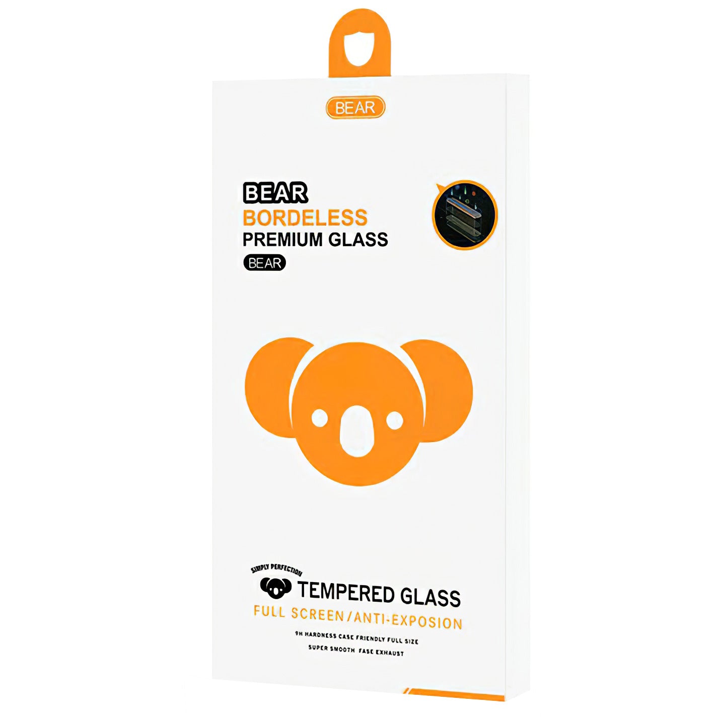 Protecteur d'écran Bear Borderless pour Apple iPhone 15 Pro Max, Glass Secured, Full Glue