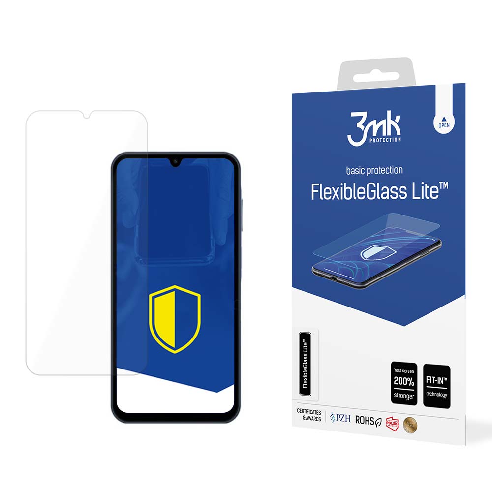 Film de protection d'écran 3MK FlexibleGlass Lite pour Samsung Galaxy A15 5G A156 / A15 A155 / A25 A256, Flexible Glass, Full Glue