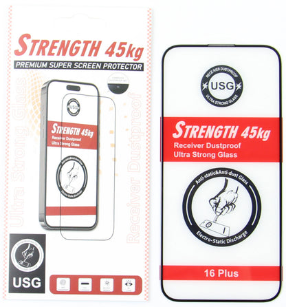 Film de protection d'écran OEM Ultra Strong 45KG pour Samsung Galaxy A54 A546, Verre Trempé, Collage Complet, 2.5D, Noir