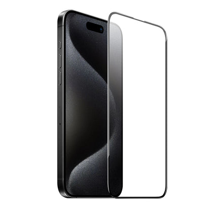 Film de protection d'écran HOCO G16 pour Apple iPhone 16 Pro Max, Verre Trempé, Full Glue, 5D, Noir.