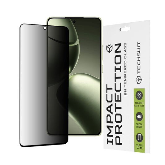 Film de protection d'écran Privacy Techsuit pour Xiaomi 14T Pro / 14T, Verre Trempé, Full Glue, 111D