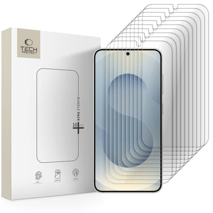 Film de protection d'écran Tech-Protect pour Samsung Galaxy S25 S931 / S24 S921, Verre Trempé, Full Glue, Lot de 10 pièces