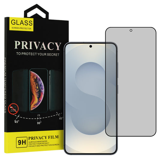 Film de protection d'écran Privacy OEM Shield Screen pour Samsung Galaxy S25 S931, Verre Trempé, Full Glue