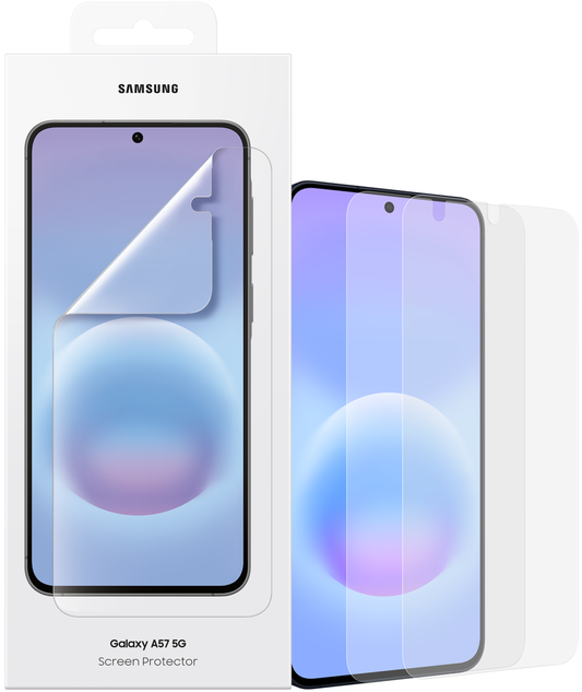 Film de protection écran Samsung pour Galaxy A57 5G, Plastique, Lot de 2 pièces EF-UA576CTEGWW