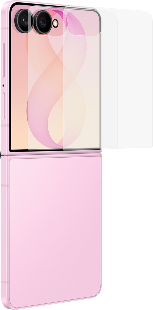Film de protection d'écran extérieur Samsung anti-reflet pour Galaxy Z Flip8 F776, plastique, lot de 2 pièces EF-UF776CTEGWW