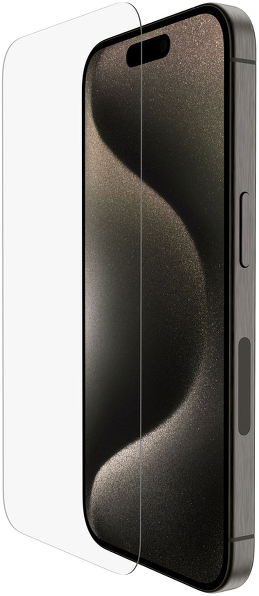 Film de protection d'écran Belkin ScreenForce TemperedGlass pour Apple iPhone 15 Pro Max, Verre trempé, Full Glue OVA138zz