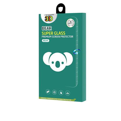 Film de protection d'écran Bear Super Hard pour Apple iPhone 18 Pro / 17 Pro / 17 / 16 Pro, Verre Trempé, Collage Complet, 3D, Noir