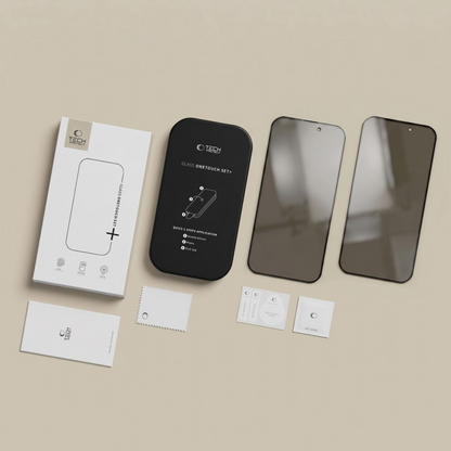 Film de protection d'écran Privacy Tech-Protect OneTouch pour Apple iPhone 18 Pro Max, Verre trempé, Collage intégral, Lot de 2 pièces