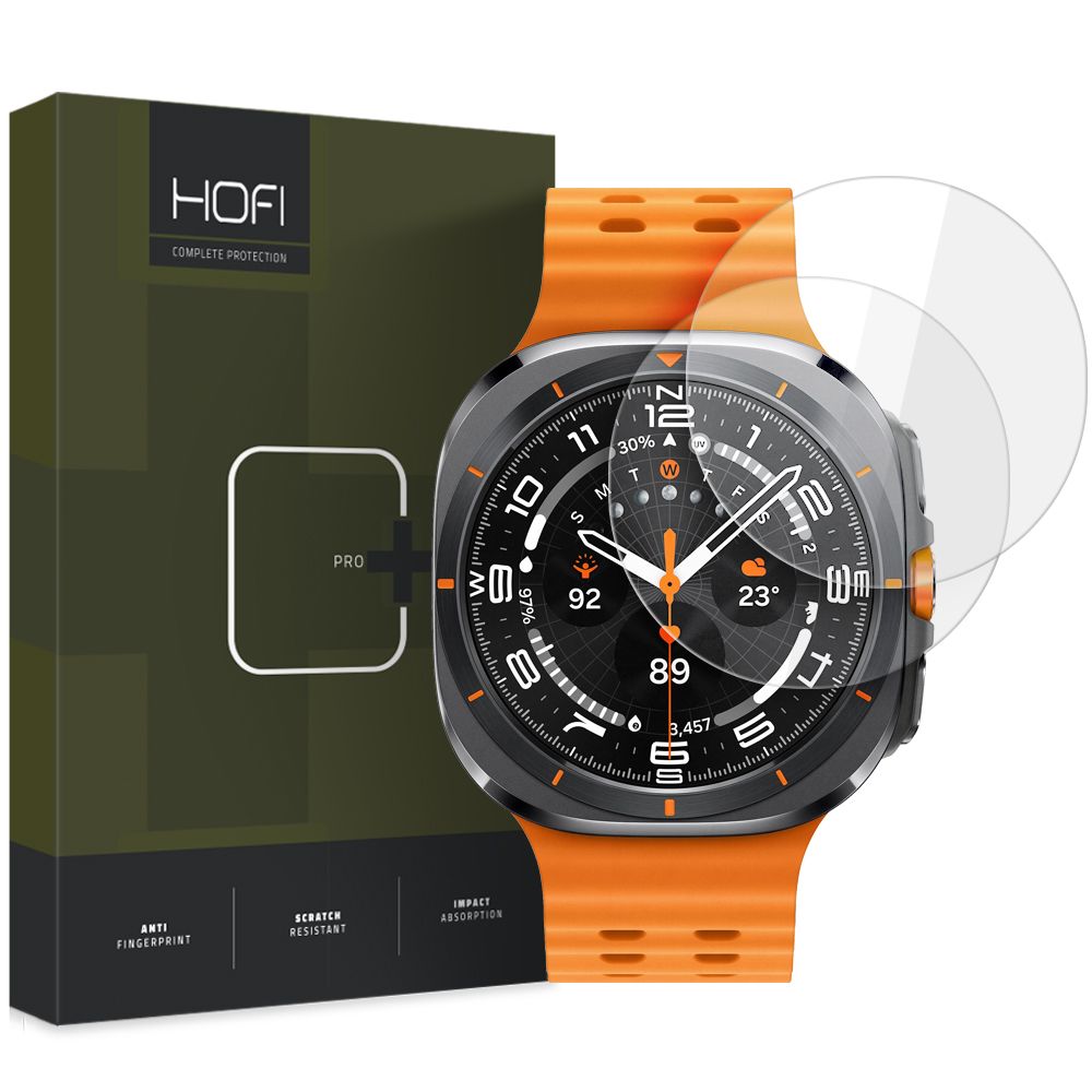 HOFI Glass PRO+ Film de protection pour Samsung Galaxy Watch Ultra, Lot de 2 pièces, Verre protégé