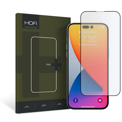 Film de protection d'écran HOFI PRO+ pour Apple iPhone 14 Pro, Verre trempé, Collage intégral, Noir