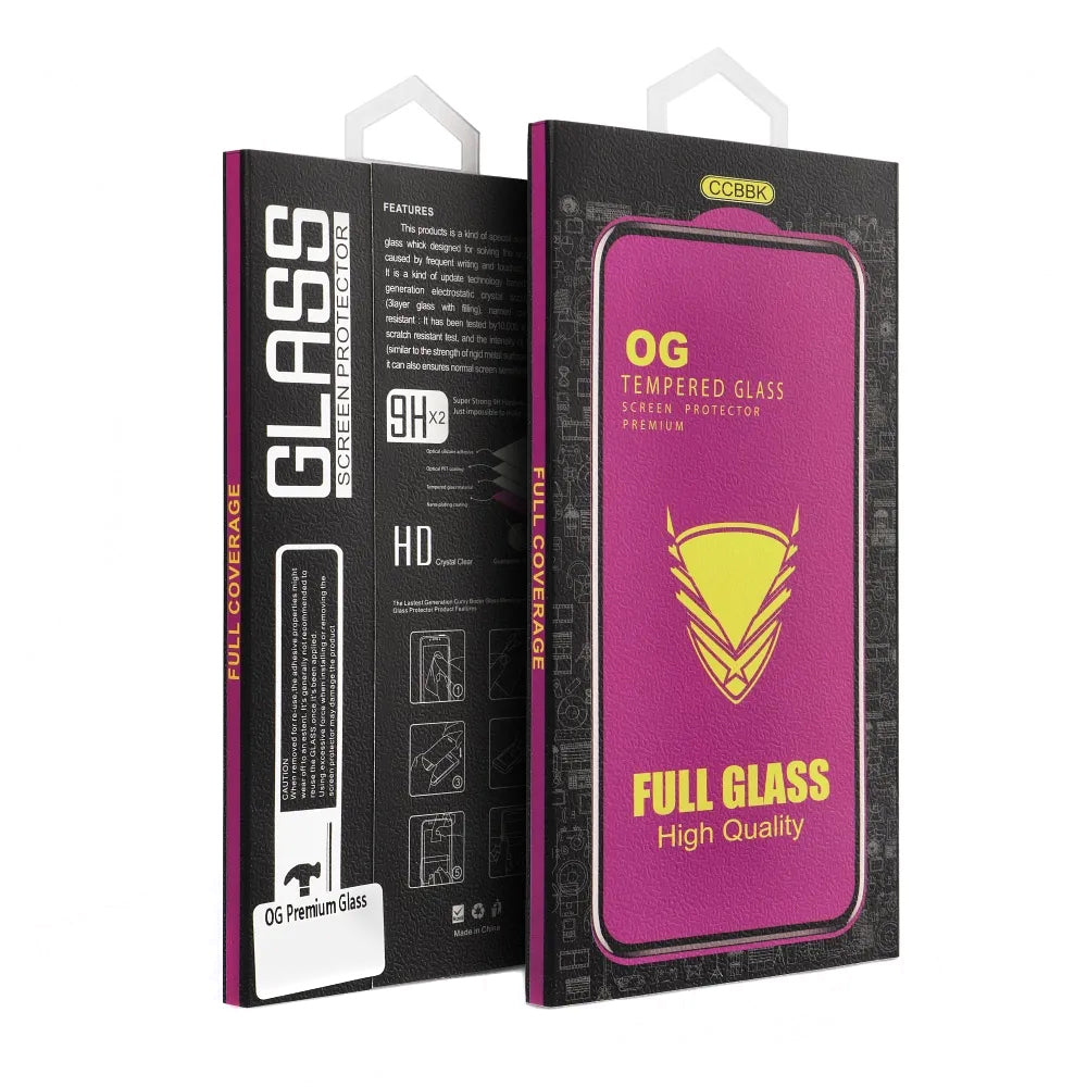 Film de protection d'écran OEM OG Premium pour Apple iPhone 17 Pro Max, Verre Trempé, Full Glue, Noir