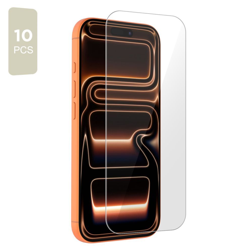 Film de protection d'écran Tech-Protect pour Apple iPhone 17 Pro Max / 16 Pro Max, Verre Trempé, Full Glue, Lot de 10 pièces