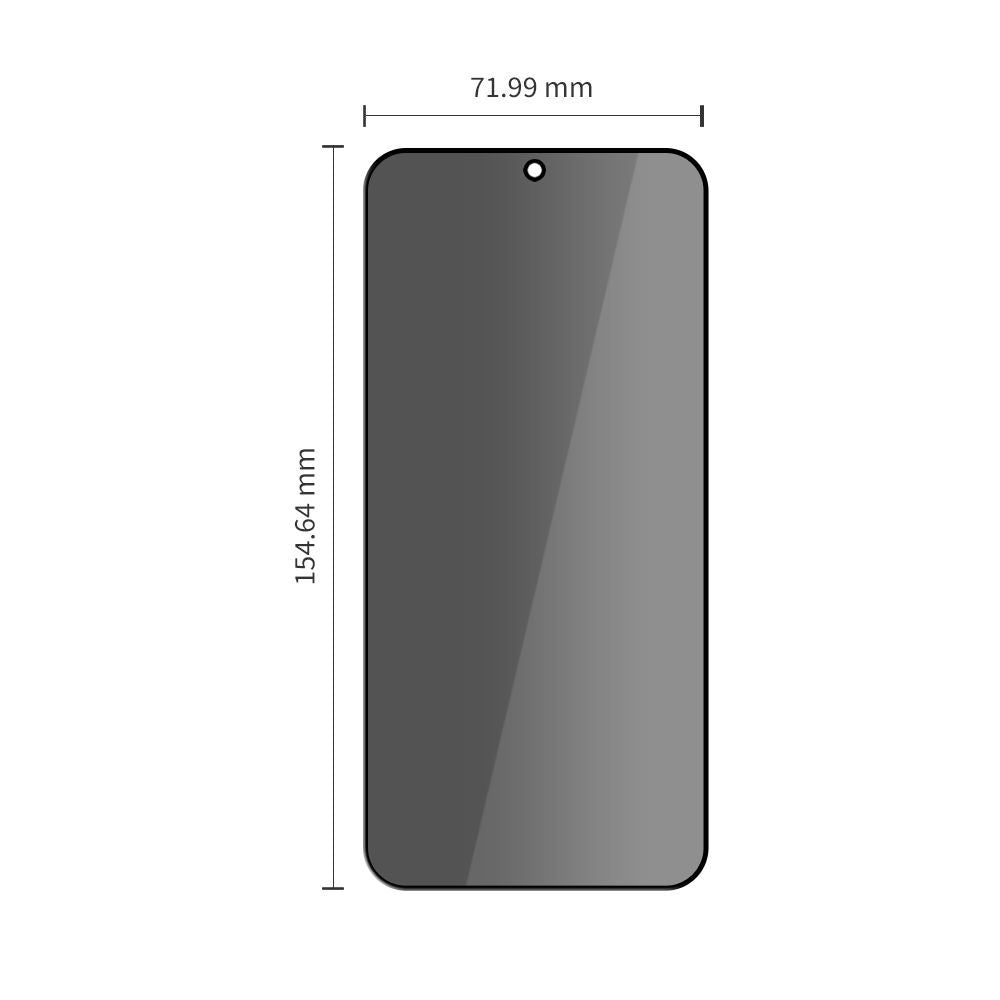 Film de protection d'écran Privacy Tech-Protect Spy+ pour Samsung Galaxy S26 Plus S947, Verre Trempé, Full Glue, Lot de 2 pièces