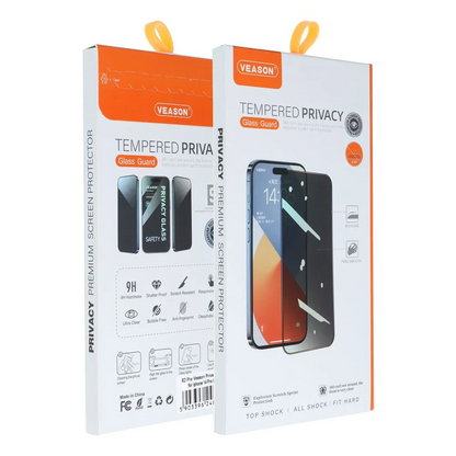 Film de protection d'écran Privacy Veason pour Apple iPhone 17 Pro Max, Verre trempé, Collage complet, 6D