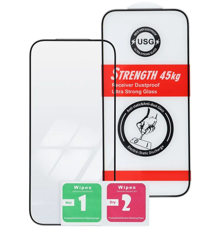 OEM Ultra Strong 45KG Screen Protector for Samsung Galaxy A37 5G, Tempered Glass, Full Glue, 2.5D, Black