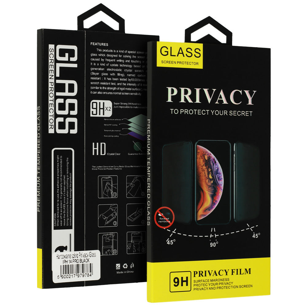 Film de protection d'écran Privacy OEM pour Apple iPhone 17, Verre trempé, Collage complet