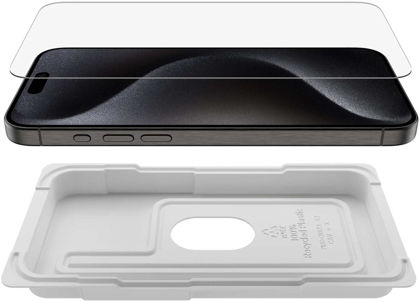 Film de protection d'écran Belkin ScreenForce UltraGlass 2 pour Apple iPhone 15 Pro Max, Verre trempé, Full Glue OVA134zz